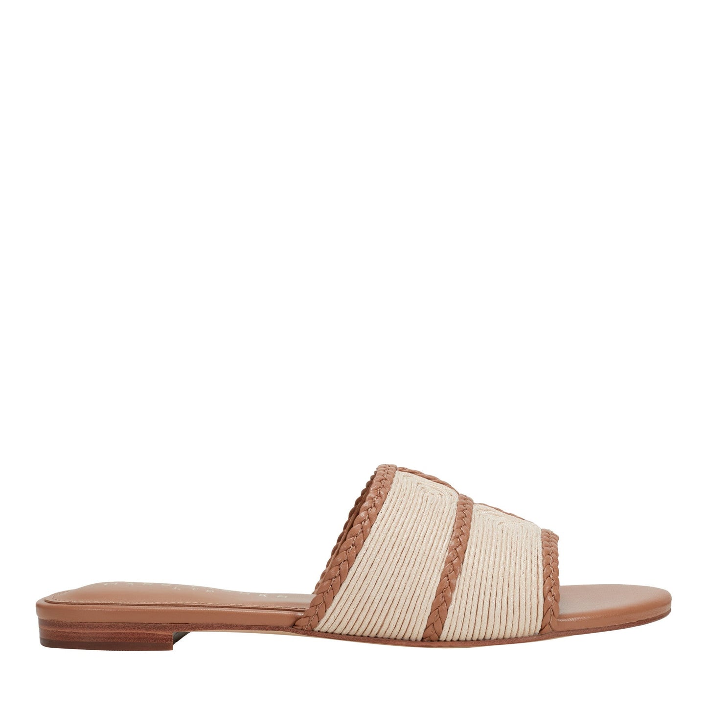 Marc Fisher Zuri Flat Slide Sandal - Natural/Brown