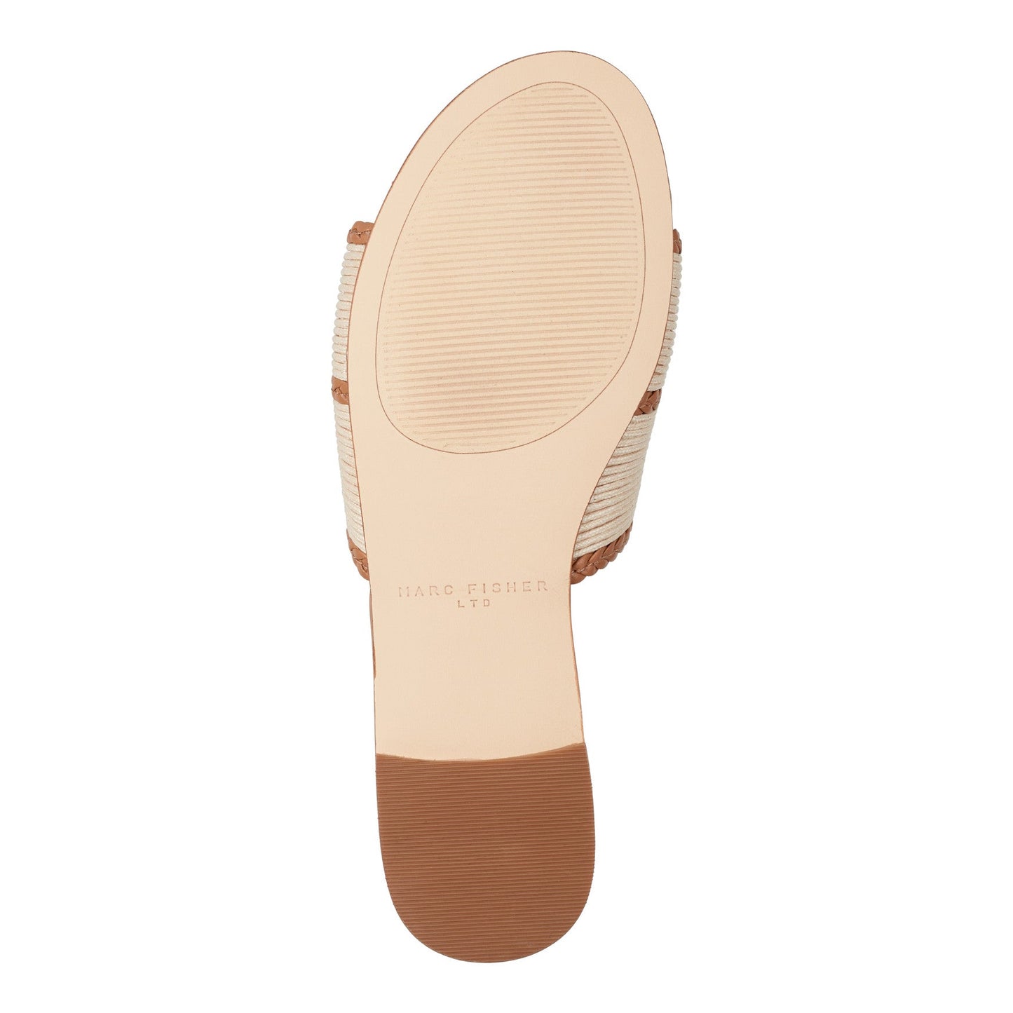Marc Fisher Zuri Flat Slide Sandal - Natural/Brown