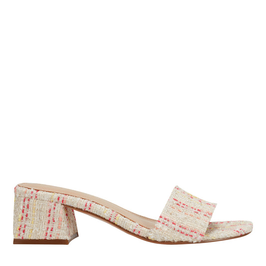 Marc Fisher Olysa Slide Dress Sandal - Red/Cream Stripe