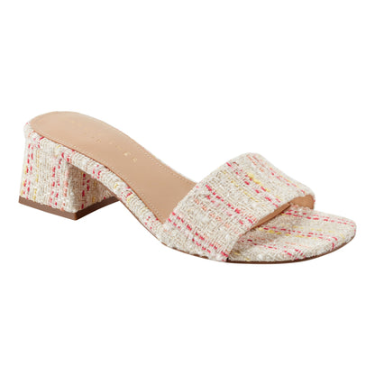Marc Fisher Olysa Slide Dress Sandal - Red/Cream Stripe