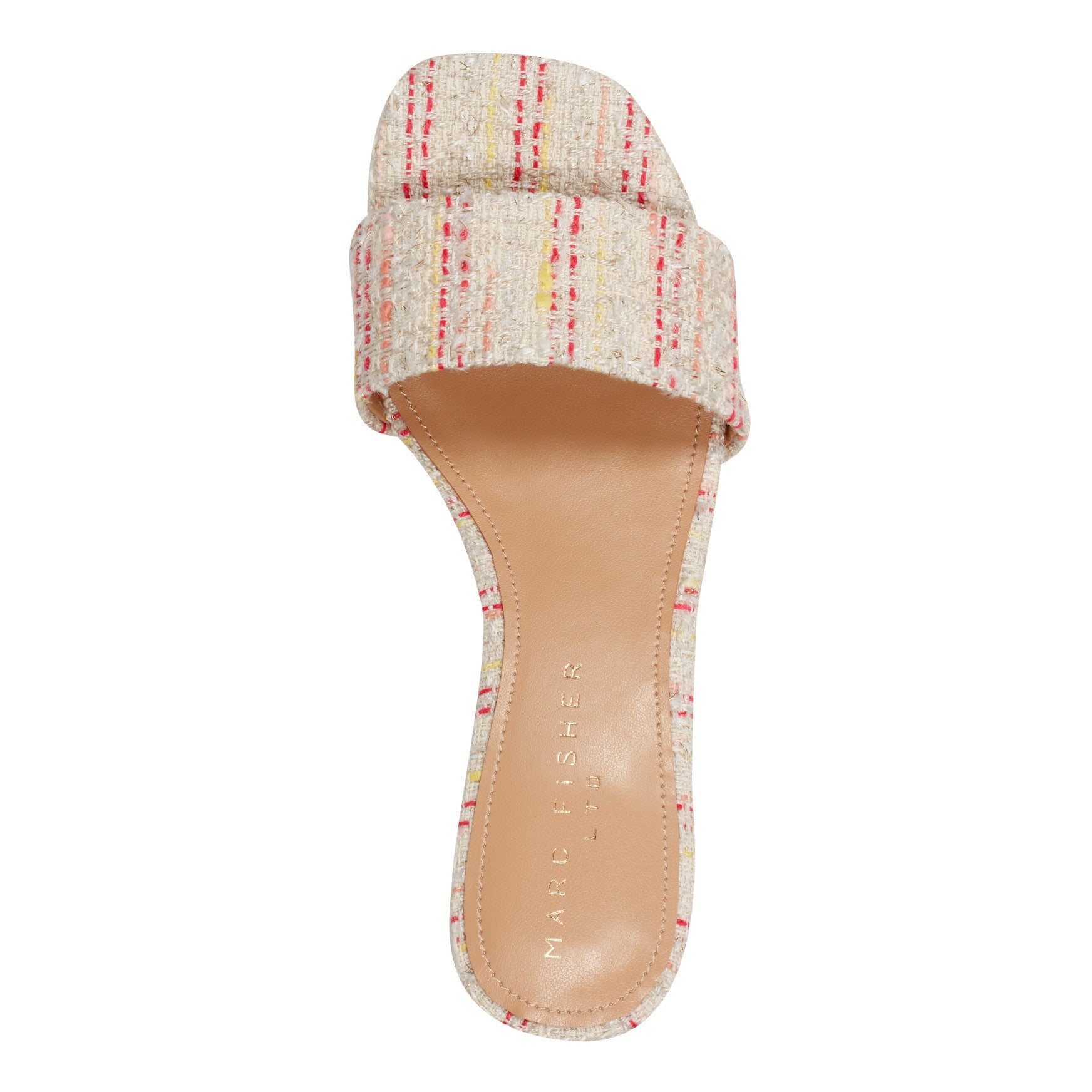Marc Fisher Olysa Slide Dress Sandal - Red/Cream Stripe