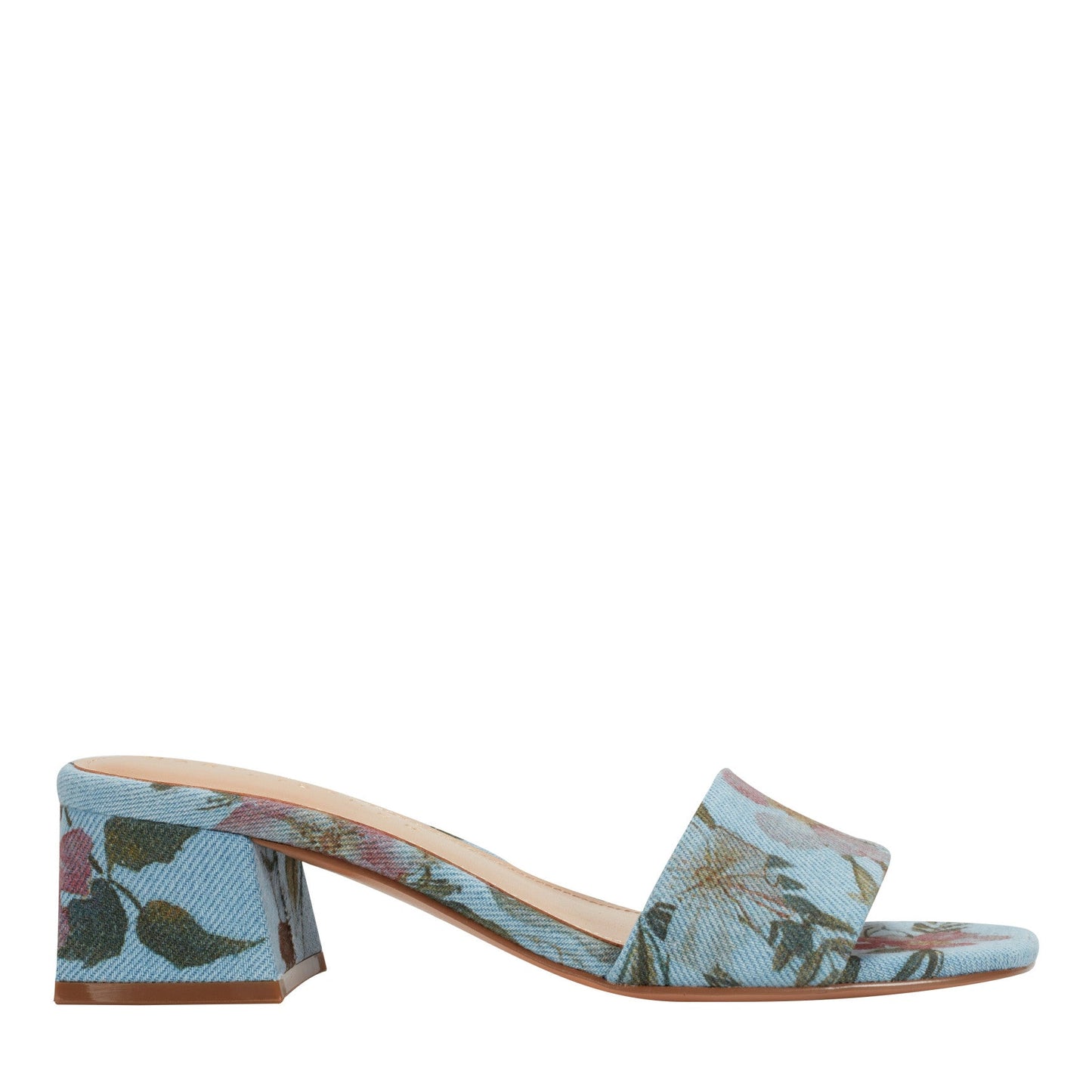 Marc Fisher Olysa Slide Dress Sandal - Blue Floral