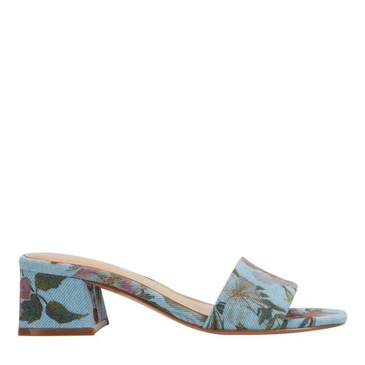 Marc Fisher Olysa Slide Dress Sandal - Blue Floral