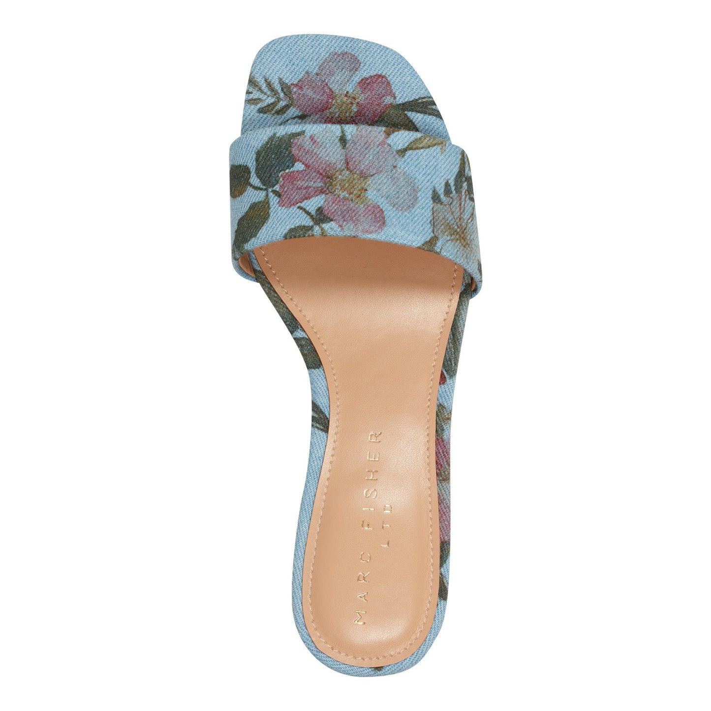 Marc Fisher Olysa Slide Dress Sandal - Blue Floral