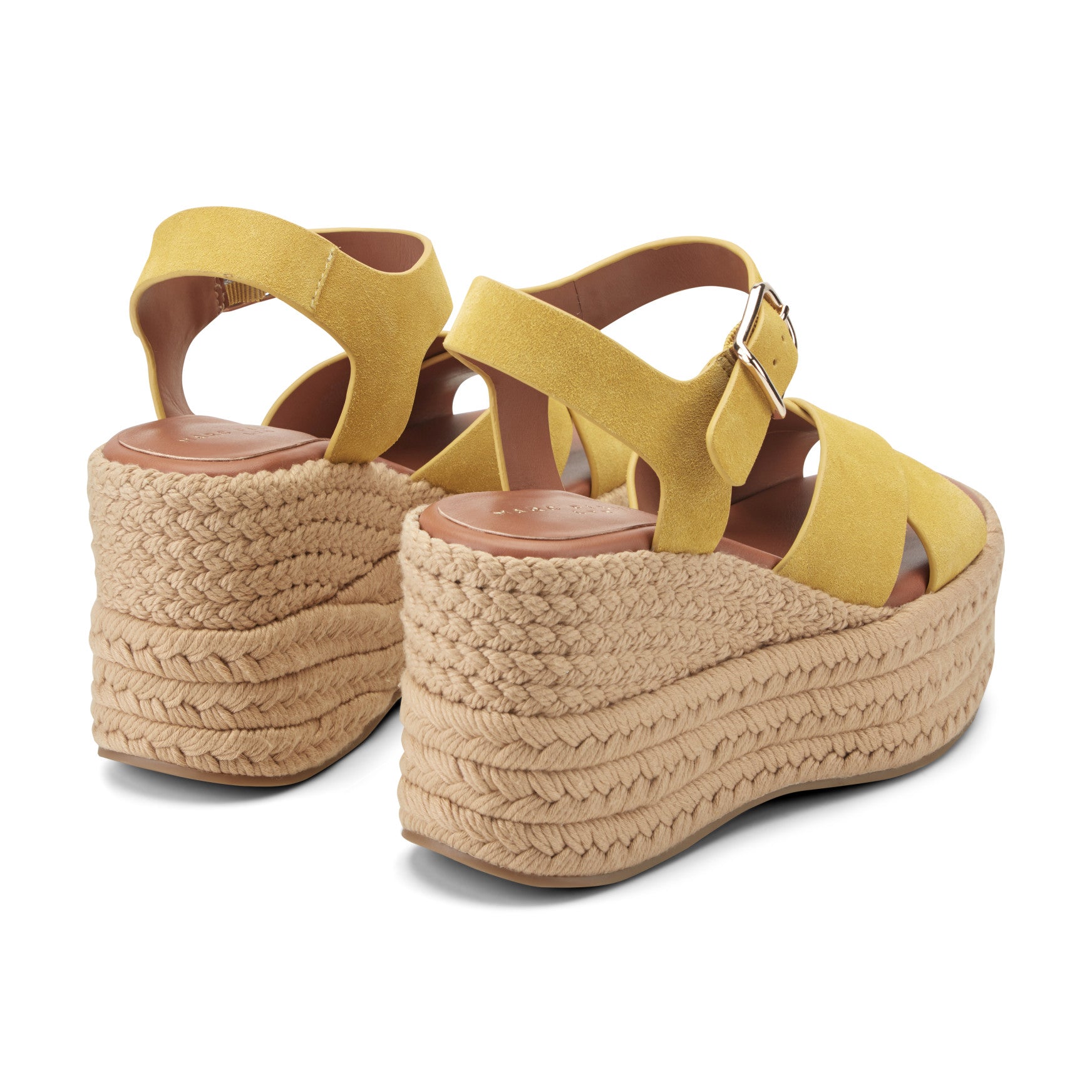 Marc Fisher Pasion Espadrille Wedge Sandal - Yellow Suede