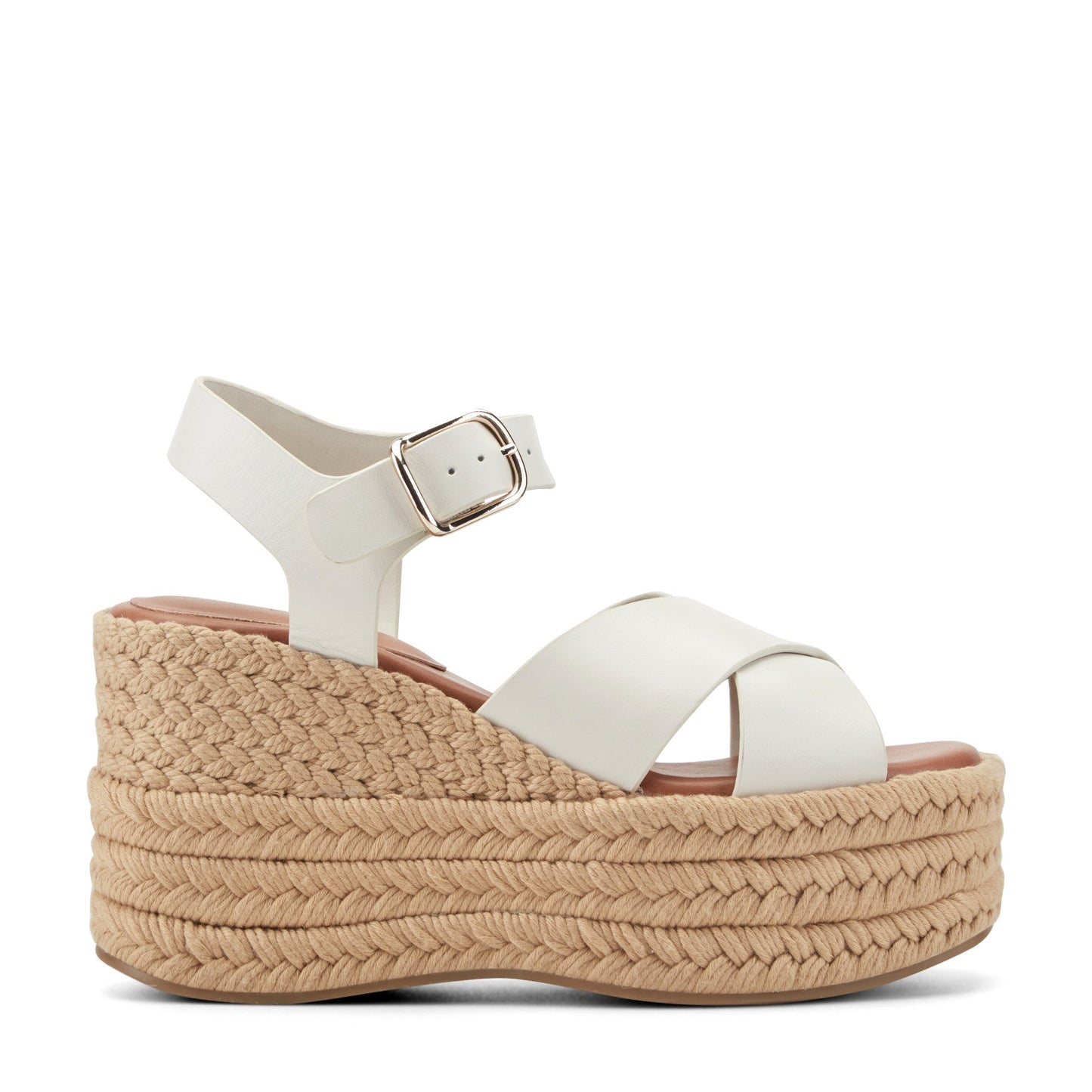 Marc Fisher Pasion Espadrille Wedge Sandal - Chic Cream Leather