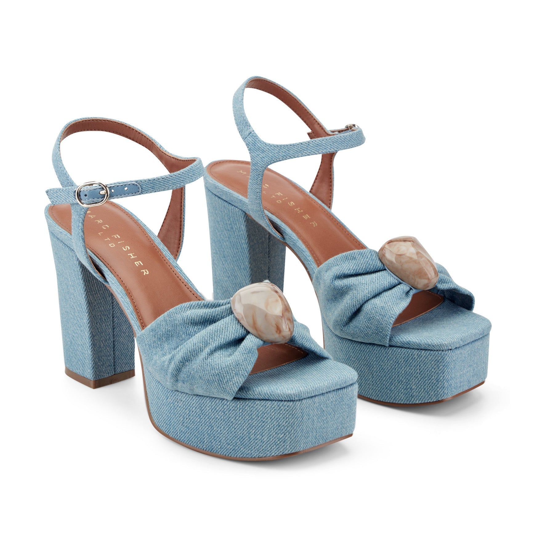 Marc Fisher Candey Platform Sandal - Denim