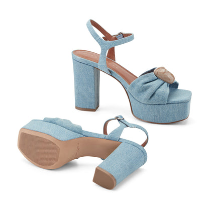 Marc Fisher Candey Platform Sandal - Denim