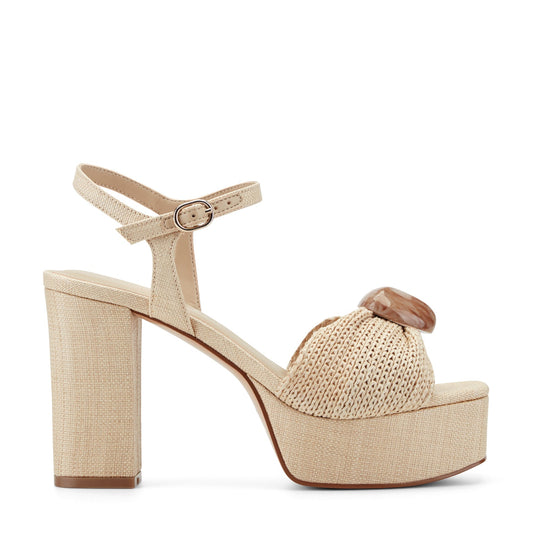 Marc Fisher Candey Platform Sandal - Natural