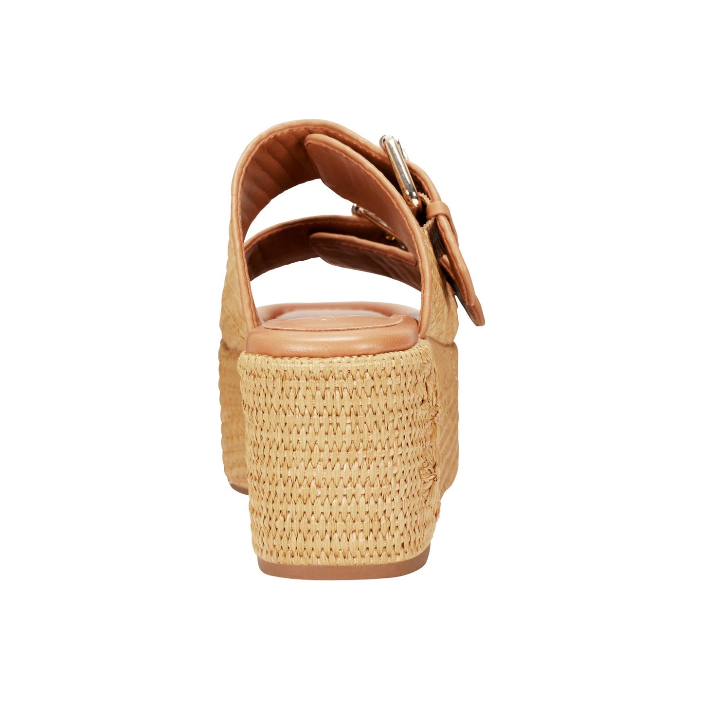 Marc Fisher Poppy Platform Slide Sandal - Natural Raffia