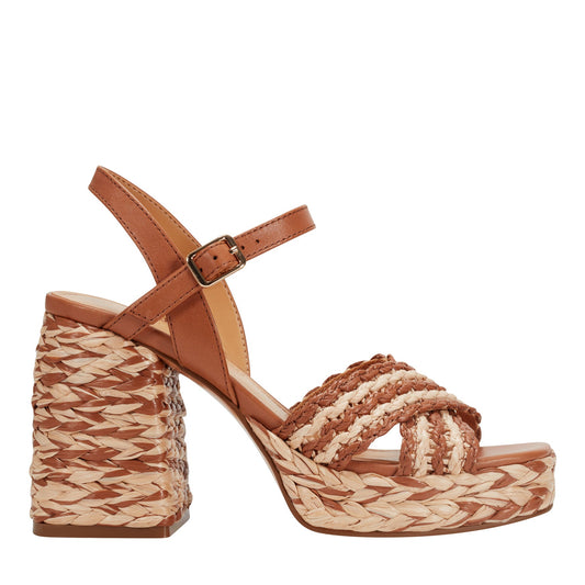Marc Fisher Juliey Platform Sandal - Natural/Brown