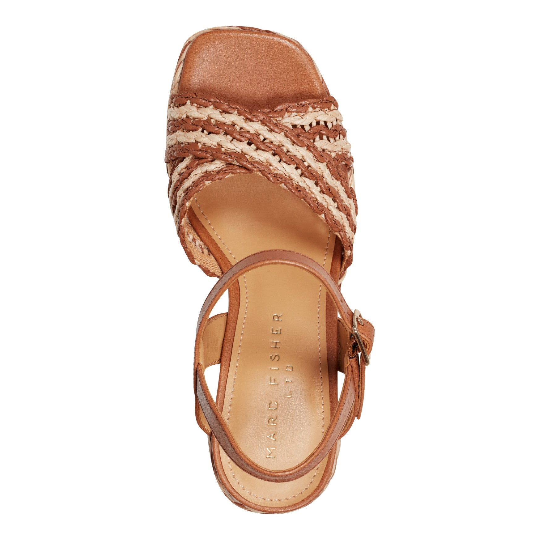 Marc Fisher Juliey Platform Sandal - Natural/Brown