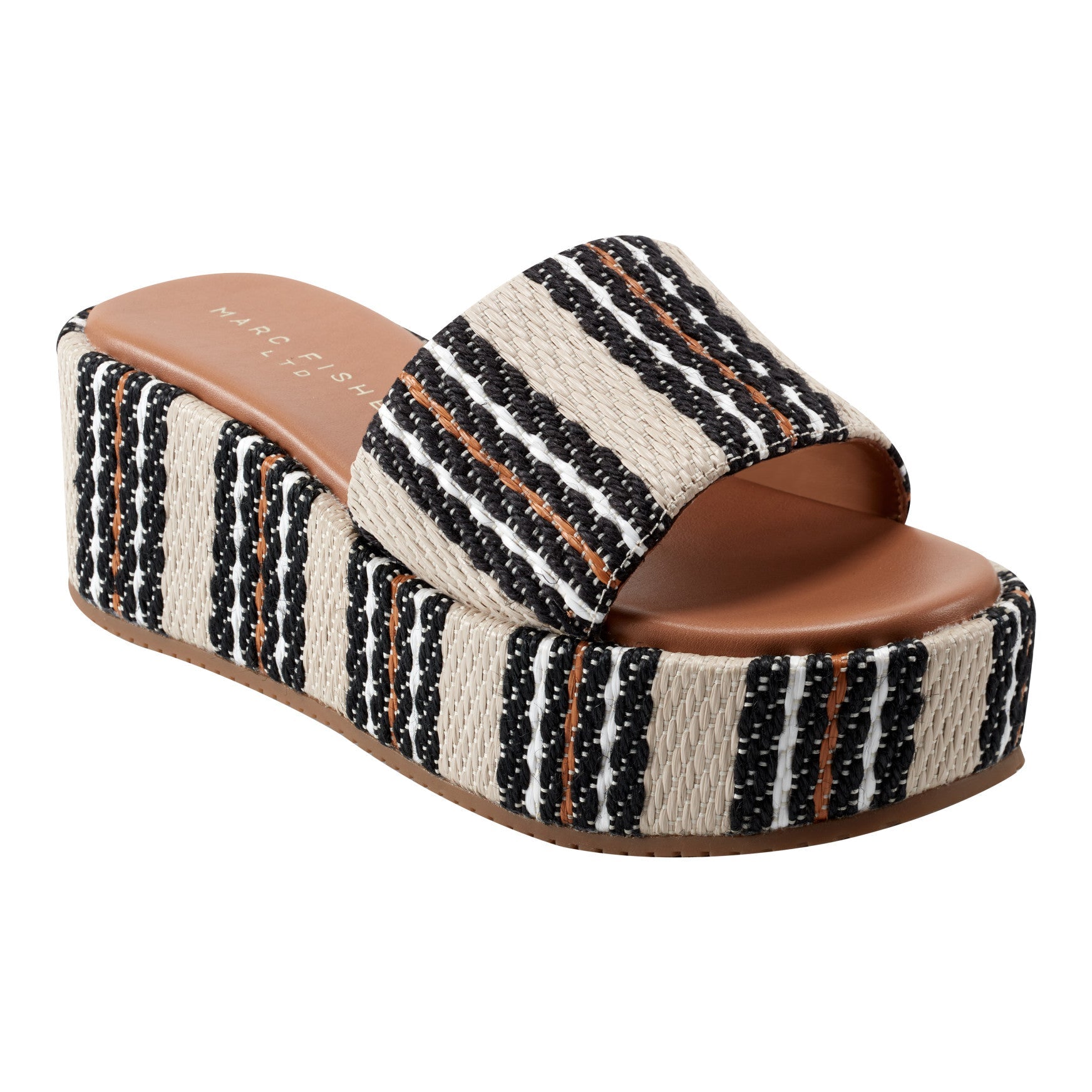 Marc Fisher Daylin Flatform Sandal - Multi Stripe