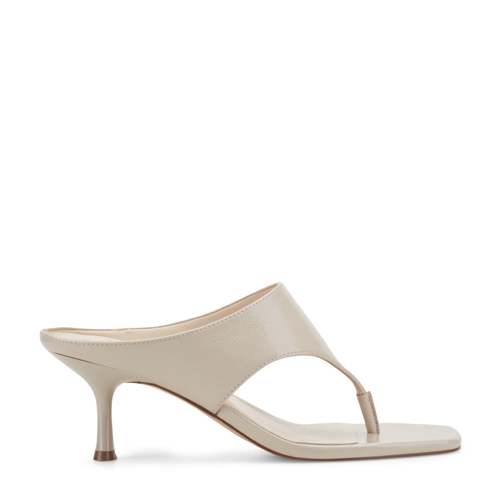 Marc Fisher Adia Leather Thong Sandal - Ivory Leather