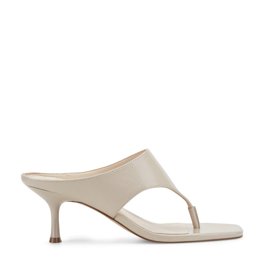Marc Fisher Adia Leather Thong Sandal - Ivory Leather