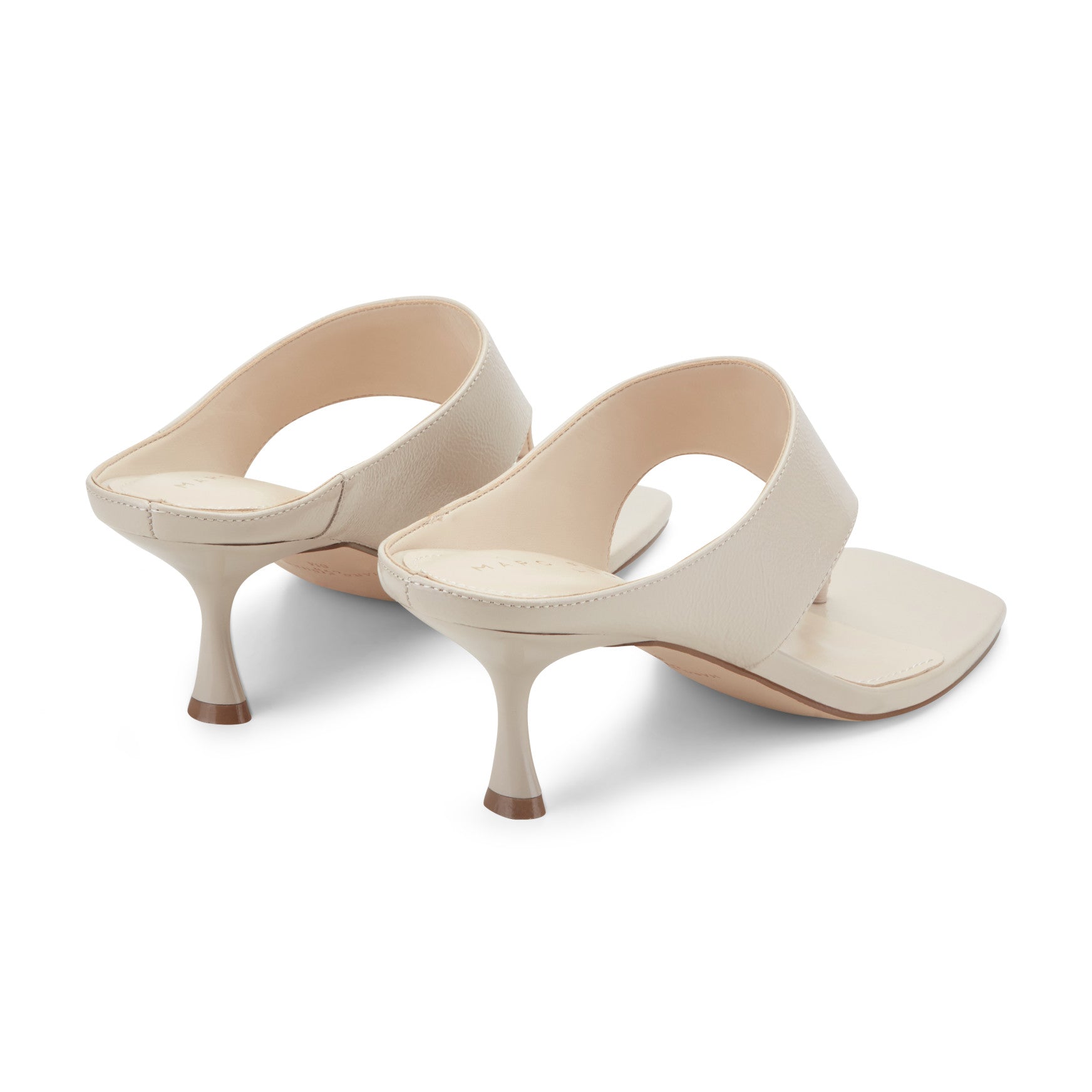 Marc Fisher Adia Leather Thong Sandal - Ivory Leather