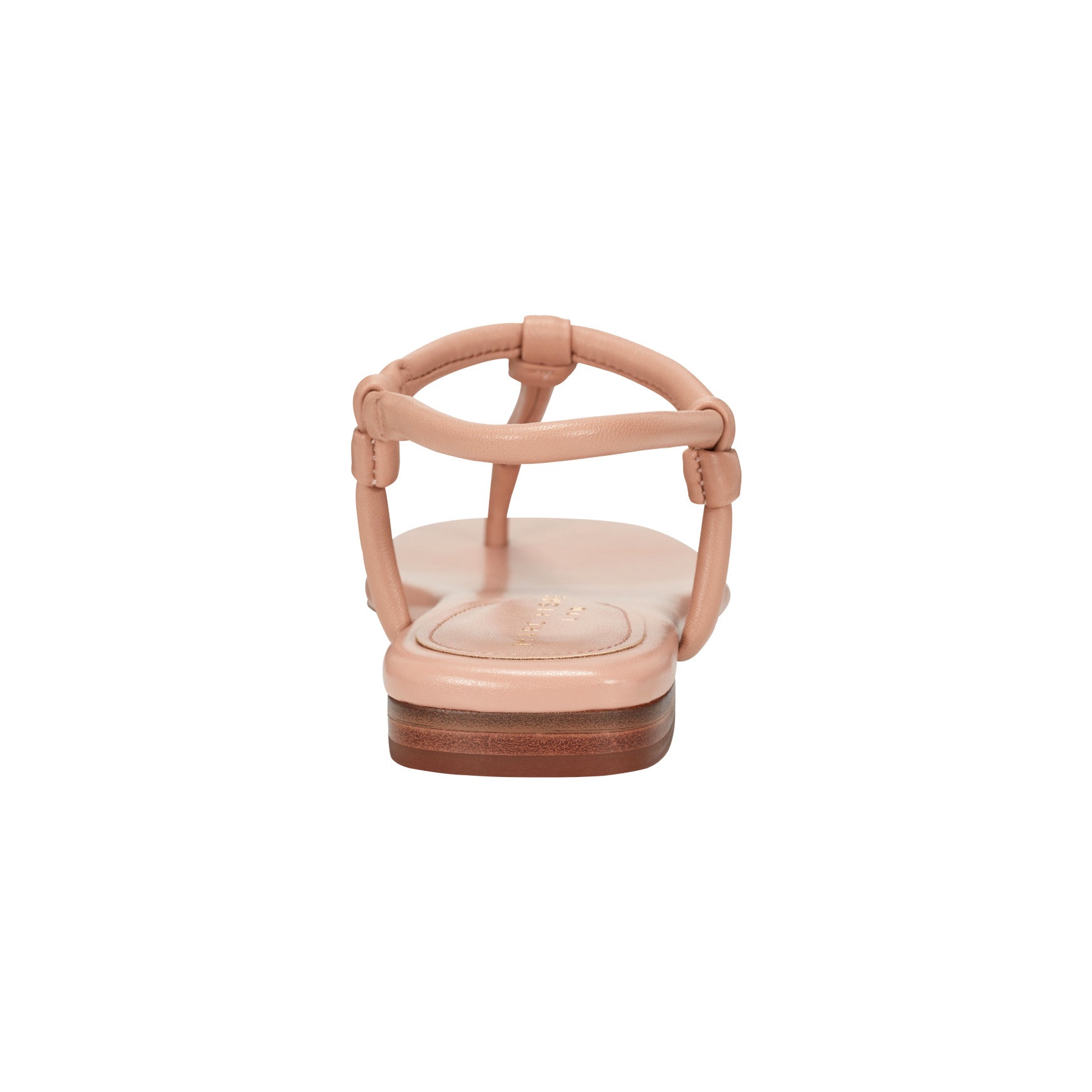 Marc Fisher Maycee Thong Flat Leather Sandal - Natural Leather