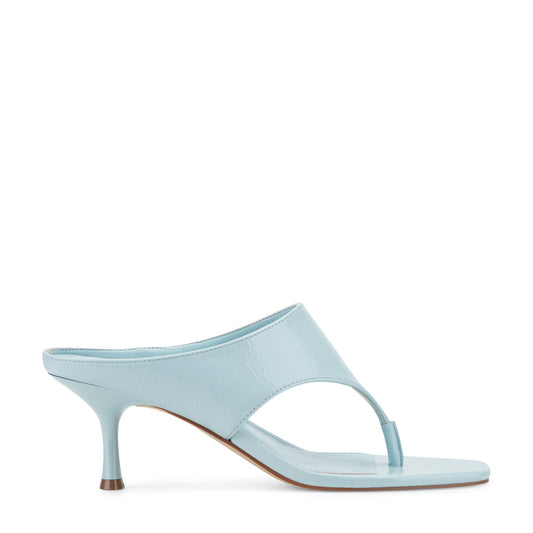Marc Fisher Adia Leather Thong Sandal - Light Blue Leather