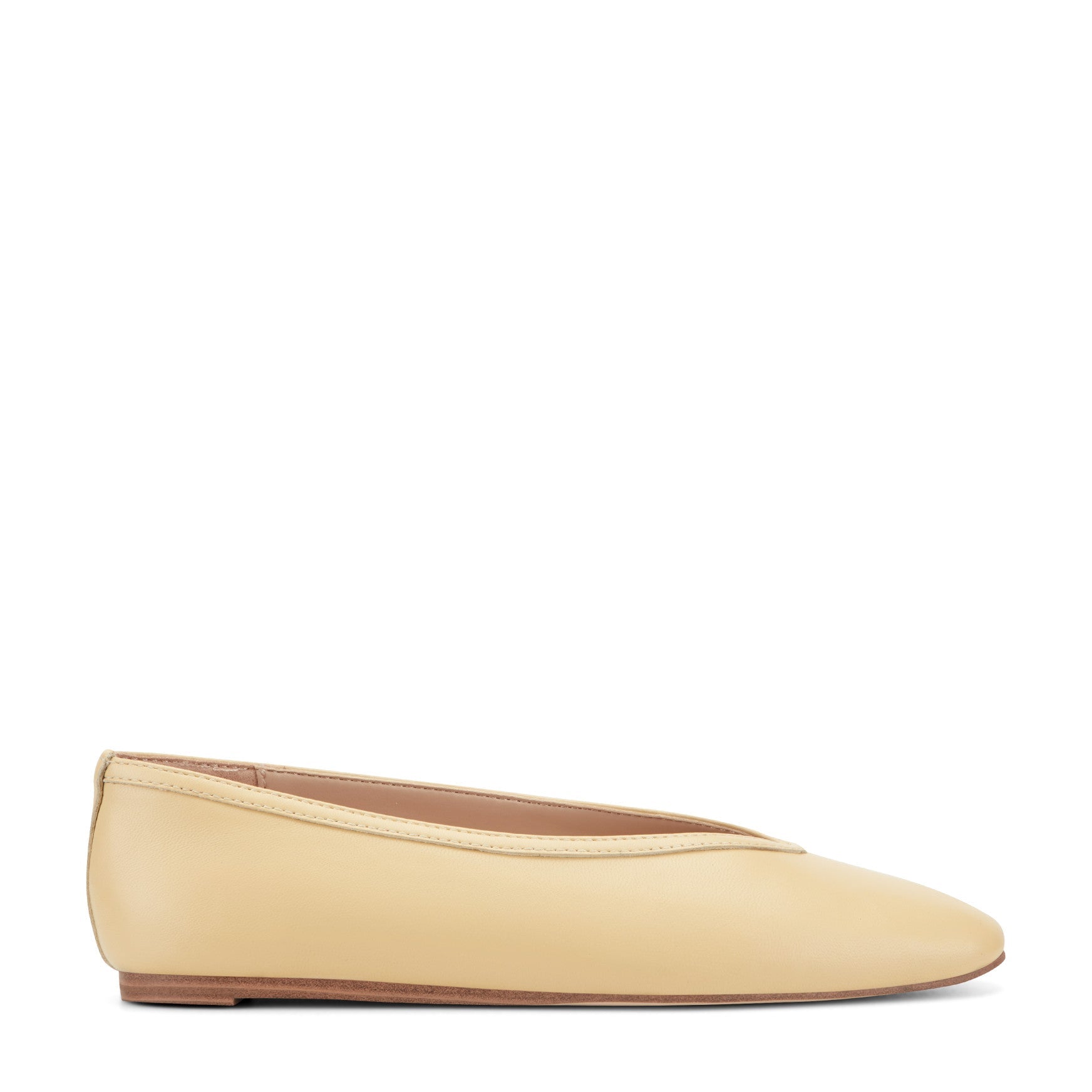 Marc Fisher Gradi Leather Ballet Flat - Yellow Leather