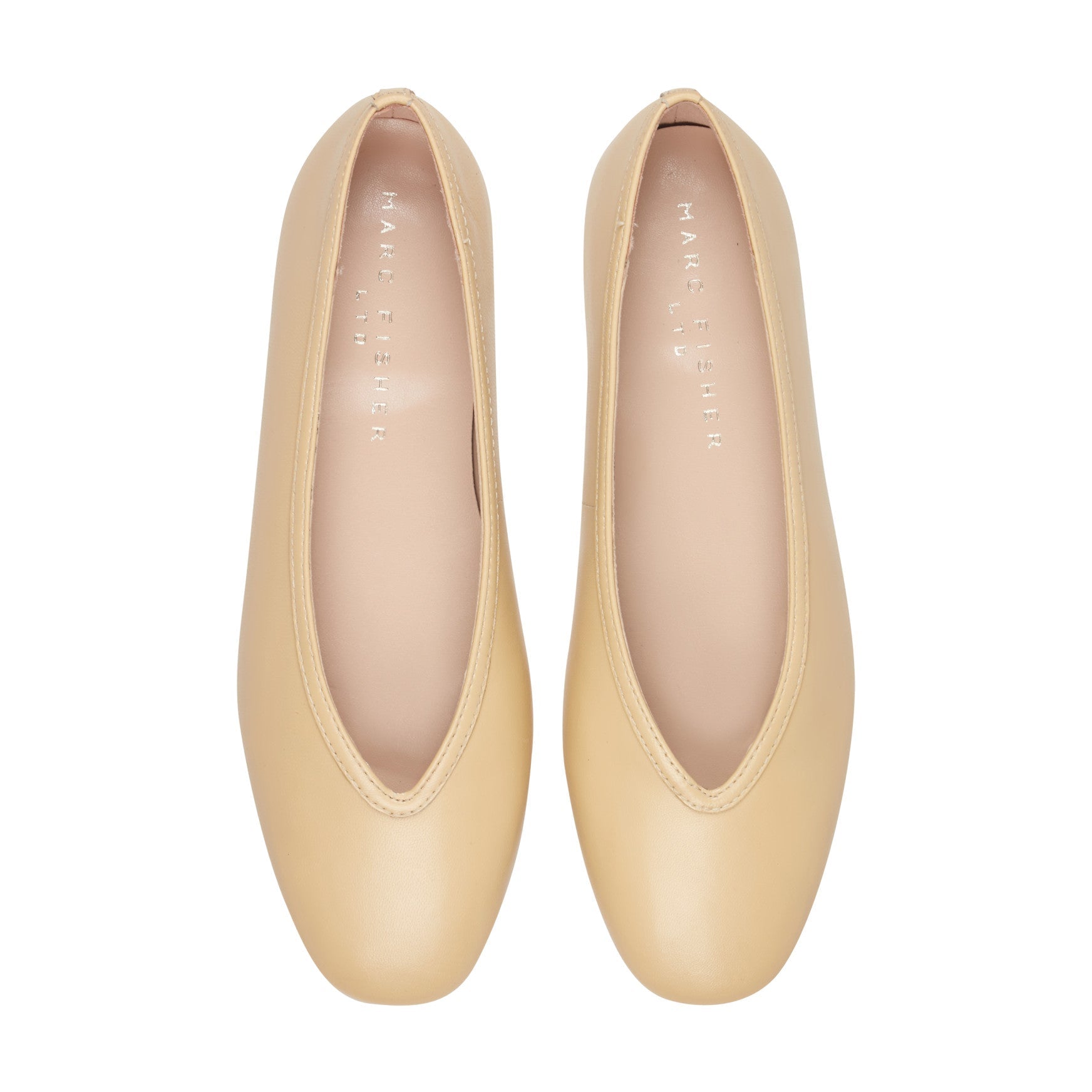 Marc Fisher Gradi Leather Ballet Flat - Yellow Leather