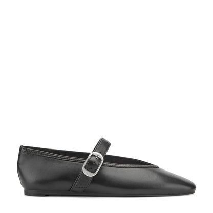 Marc Fisher Godea Mary Jane Ballet Flat - Black Leather