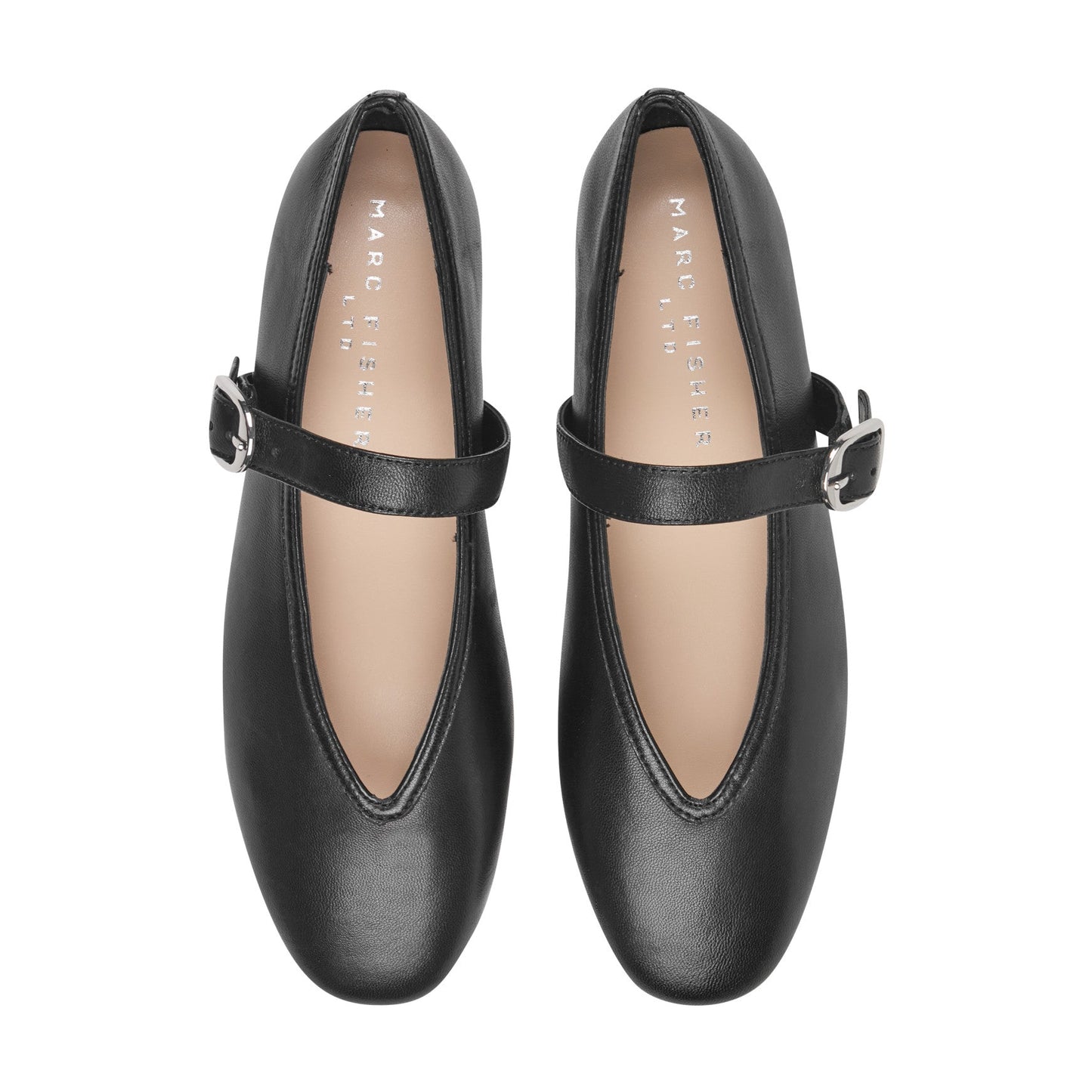 Marc Fisher Godea Mary Jane Ballet Flat - Black Leather