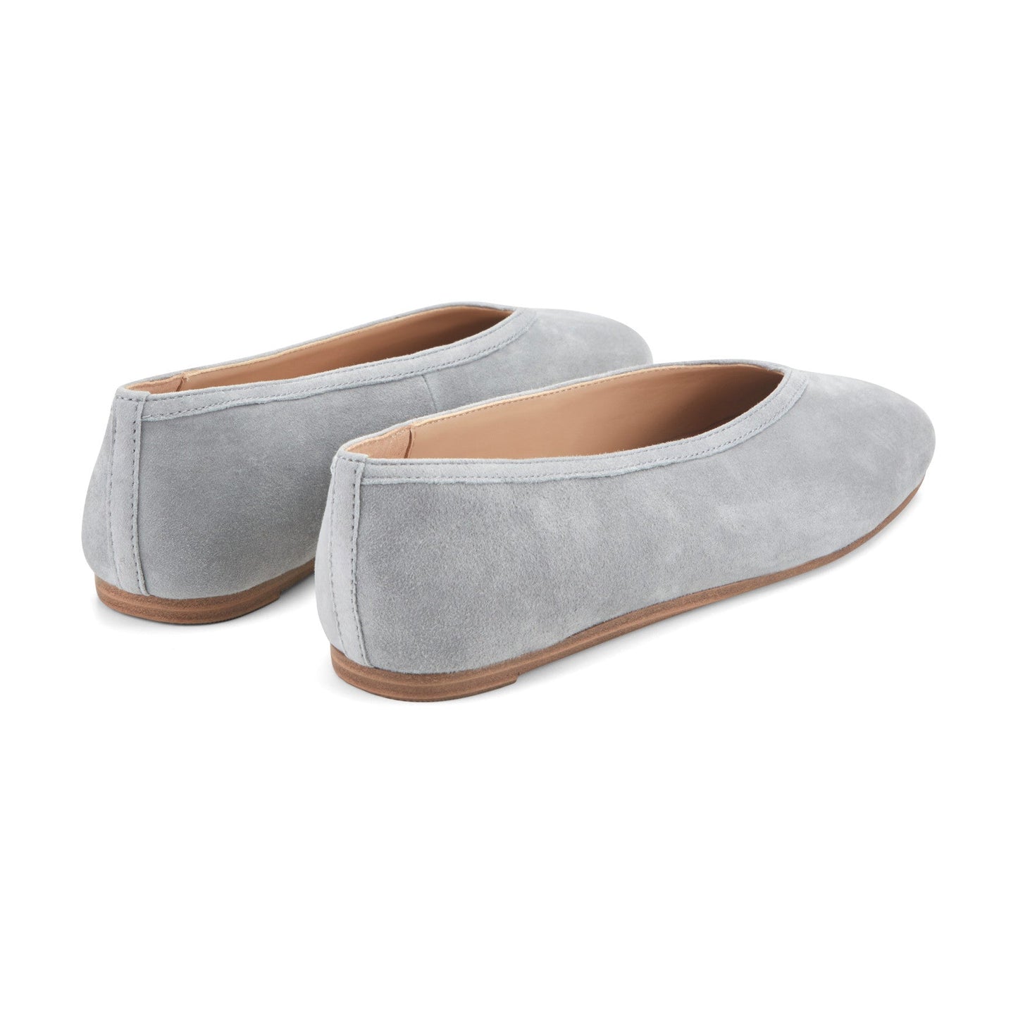 Marc Fisher Gradi Leather Ballet Flat - Light Grey Suede