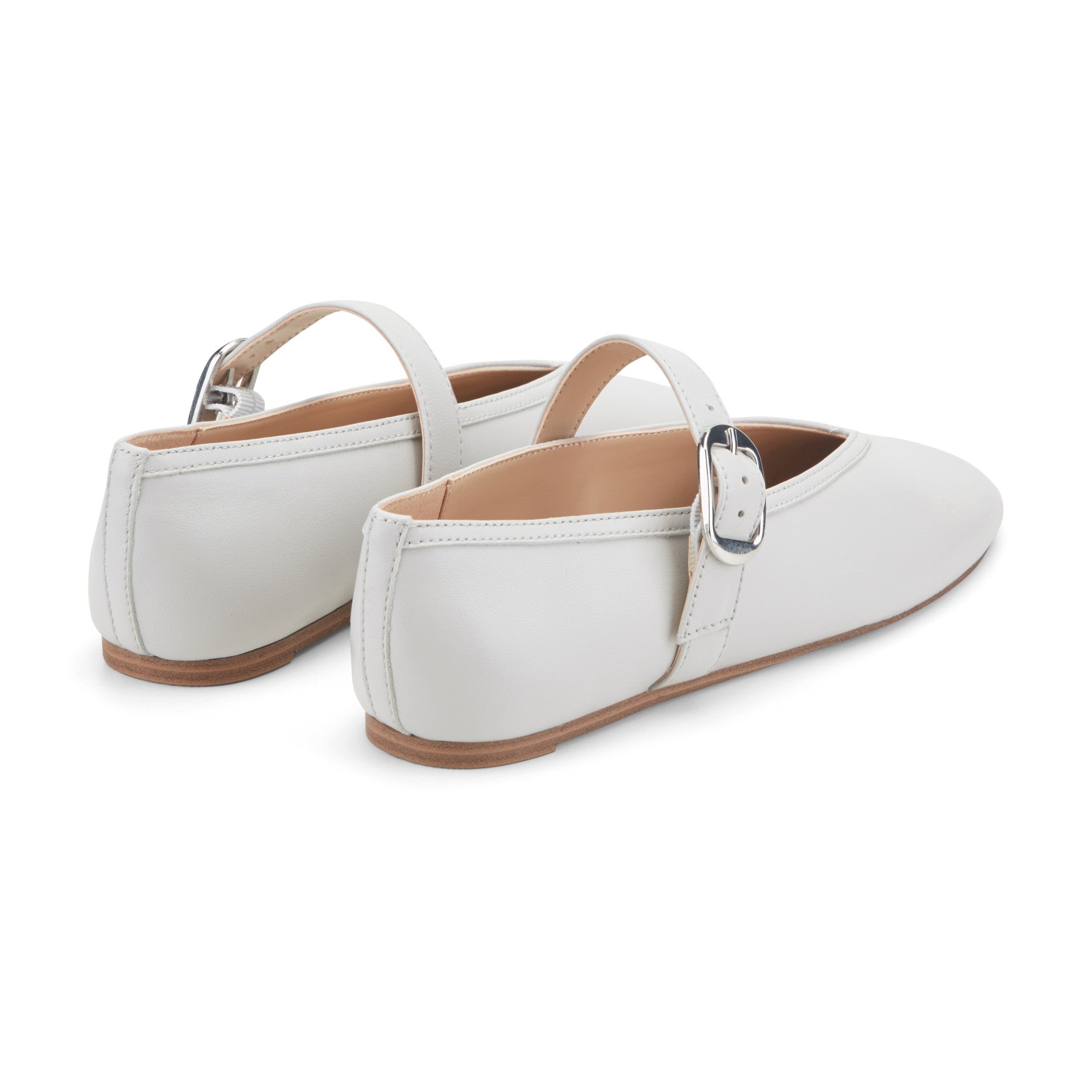 Marc Fisher Godea Mary Jane Ballet Flat - White Leather