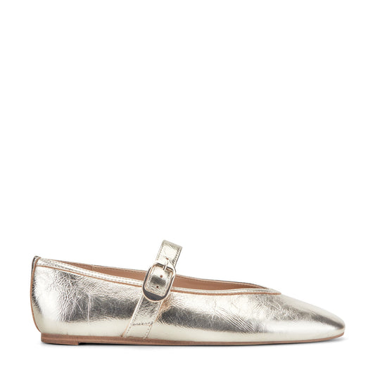 Marc Fisher Godea Mary Jane Ballet Flat - Platino Leather