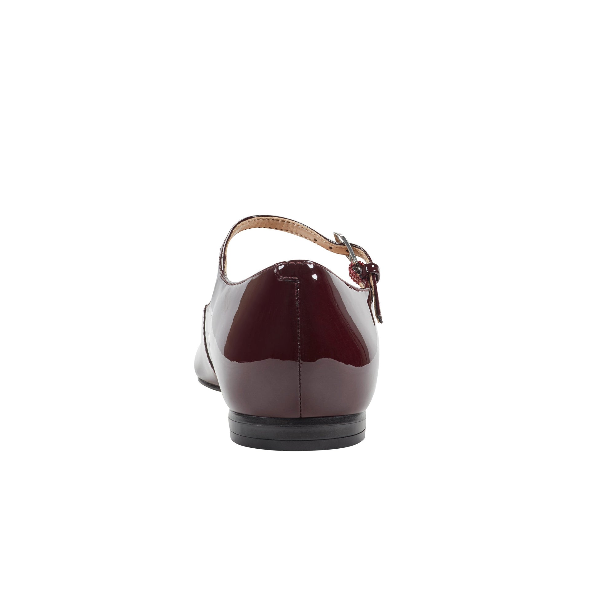 Marc Fisher Trella Leather Mary Jane Flat - Dark Red Patent Leather
