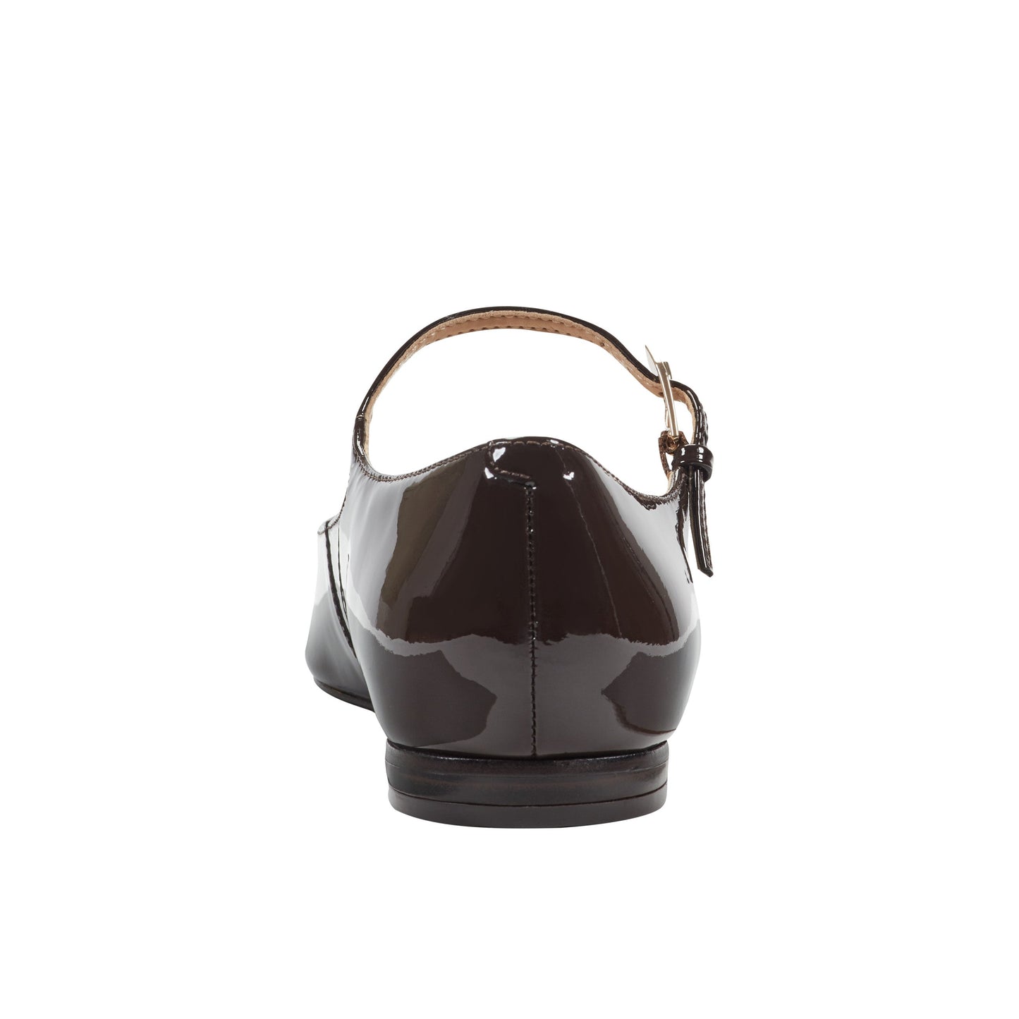 Marc Fisher Trella Leather Mary Jane Flat - Brown Patent Leather