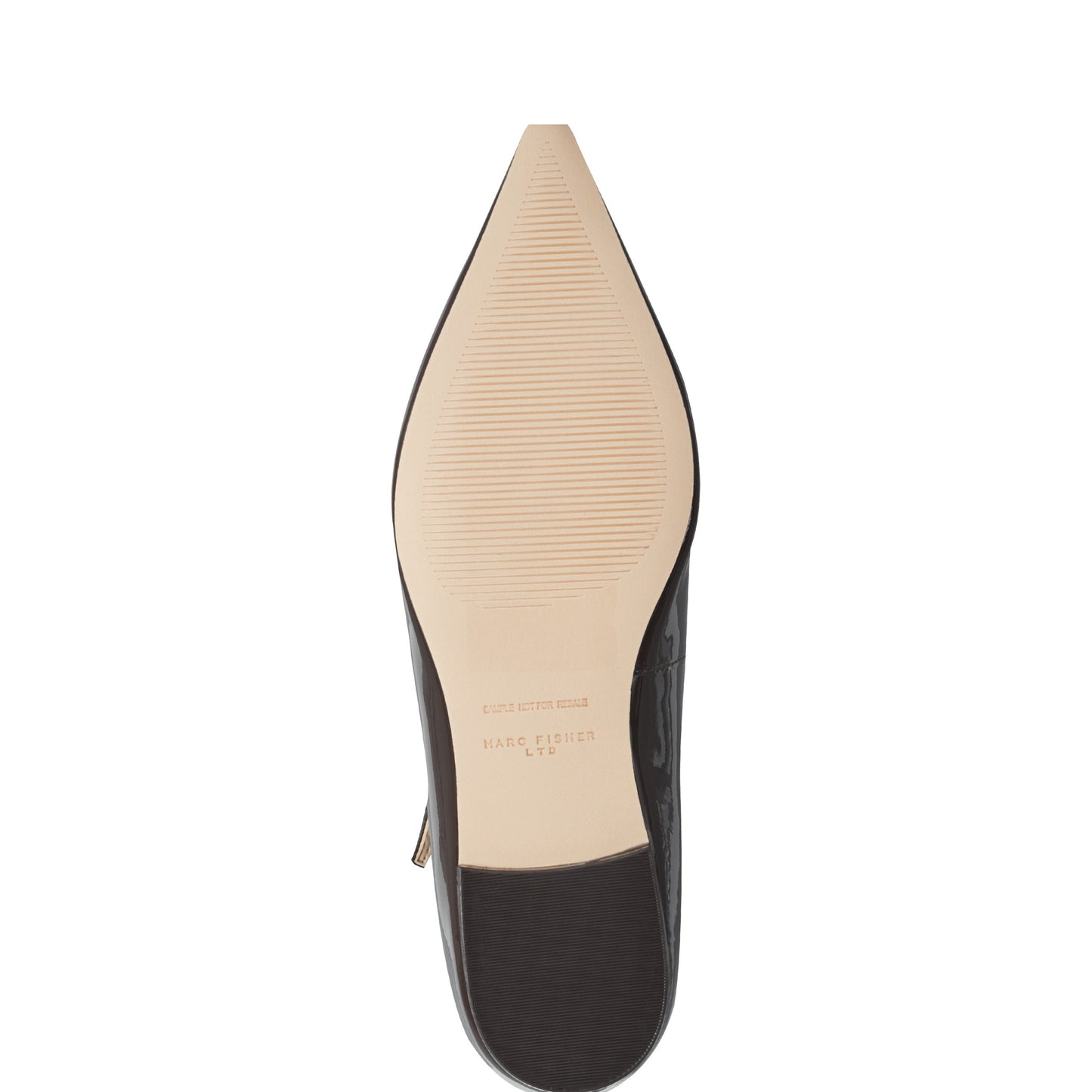 Marc Fisher Trella Leather Mary Jane Flat - Brown Patent Leather