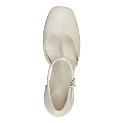 Marc Fisher Cyrene T-Strap Pump - Chic Cream