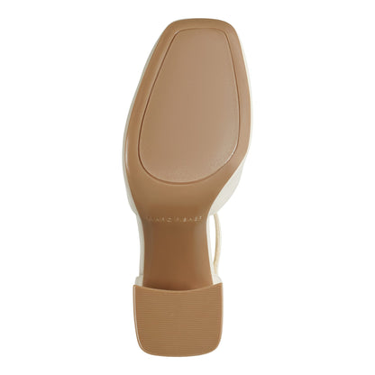 Marc Fisher Cyrene T-Strap Pump - Chic Cream