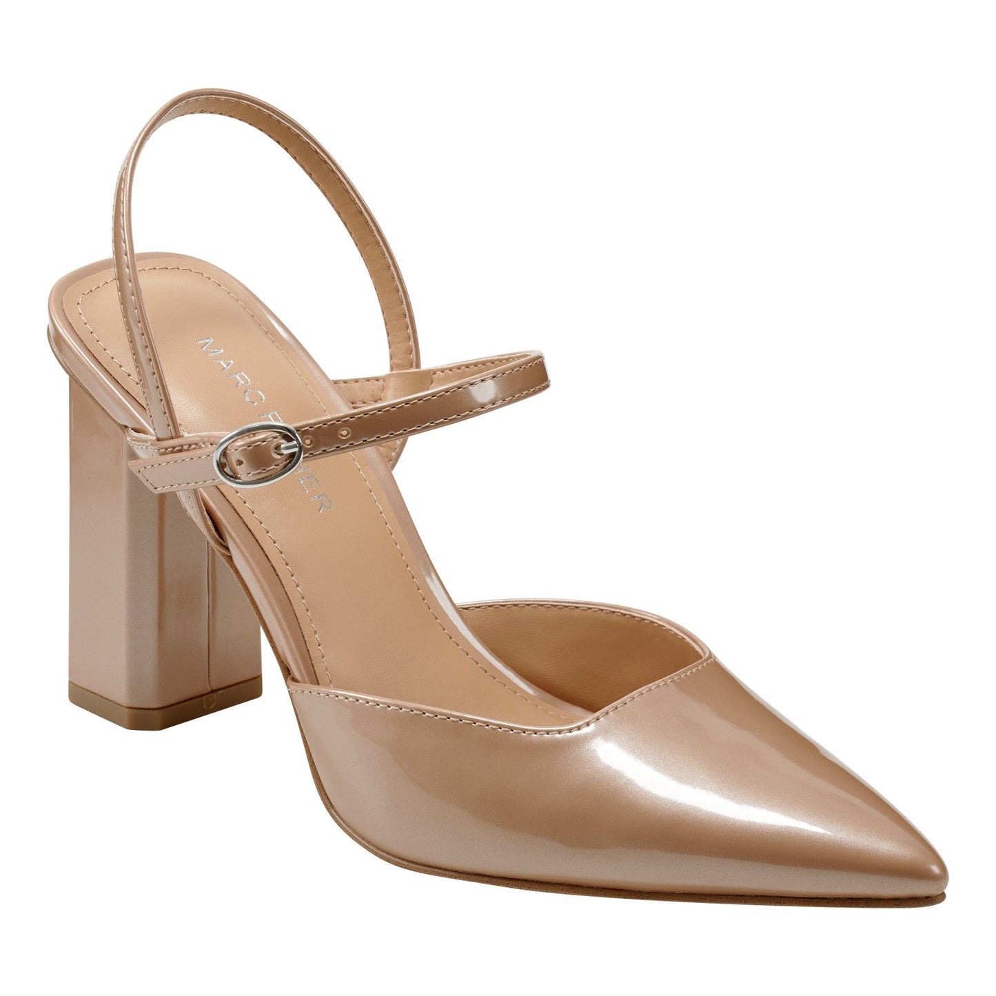 Marc Fisher Doster Pointy Toe Slingback - Natural Metallic
