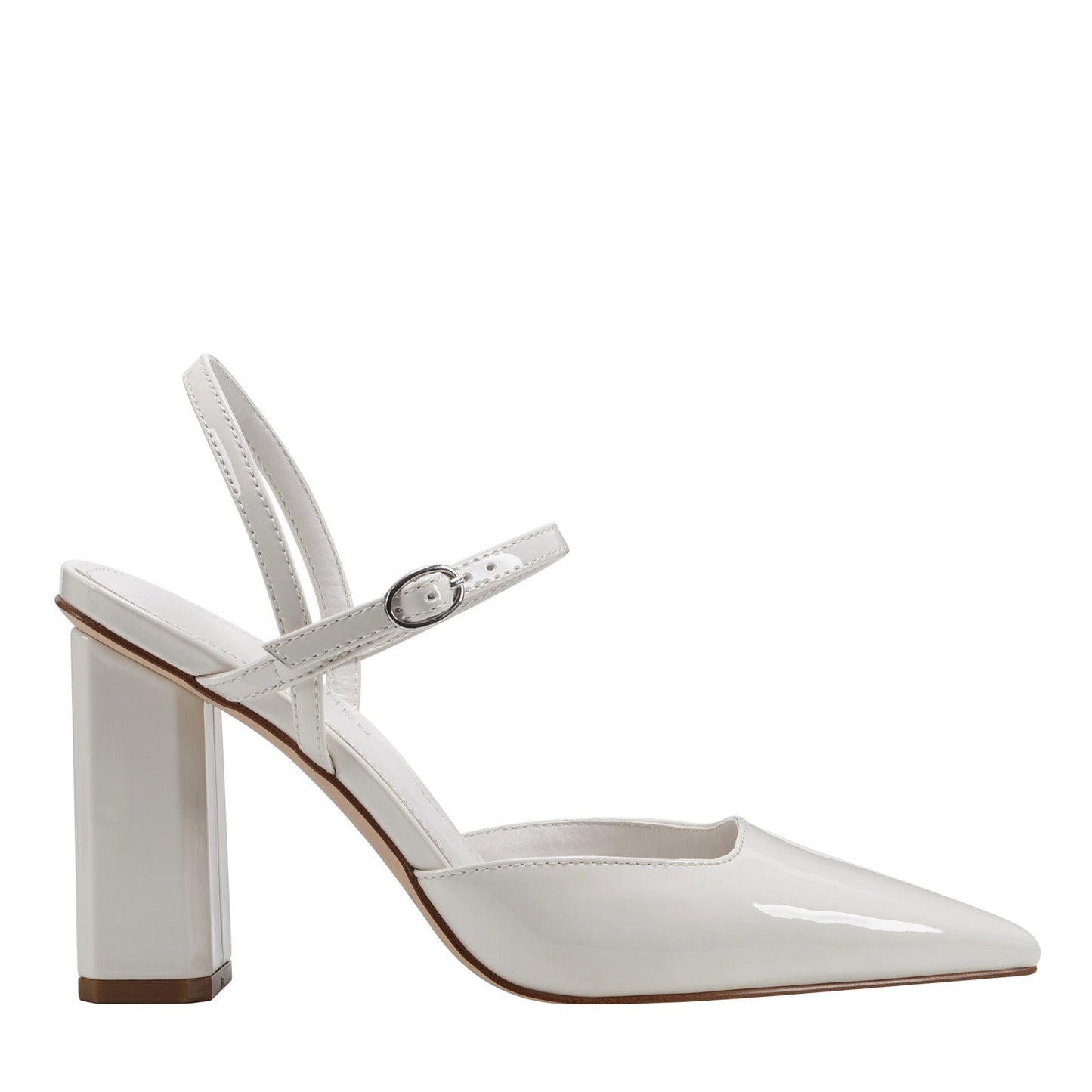 Marc Fisher Doster Pointy Toe Slingback - Chic Cream Patent
