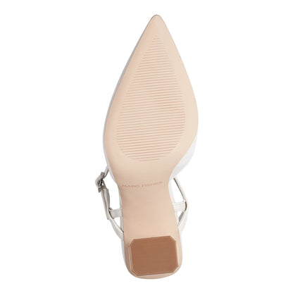 Marc Fisher Doster Pointy Toe Slingback - Chic Cream Patent