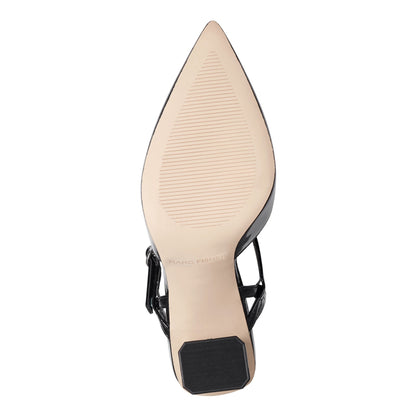 Marc Fisher Doster Pointy Toe Slingback - Black Patent