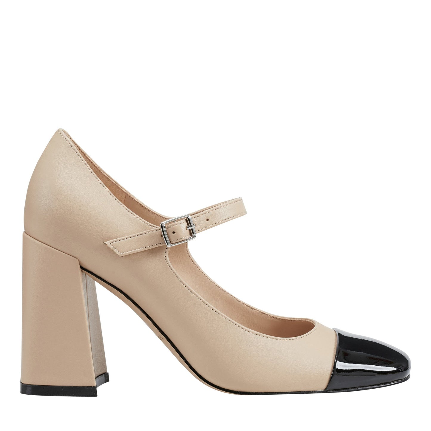 Marc Fisher Charine Cap Toe Mary Jane - Natural/Black