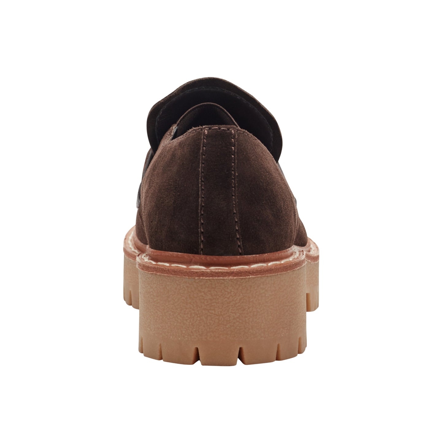 Marc Fisher Norton Lug Sole Leather Loafer - Dark Brown Suede