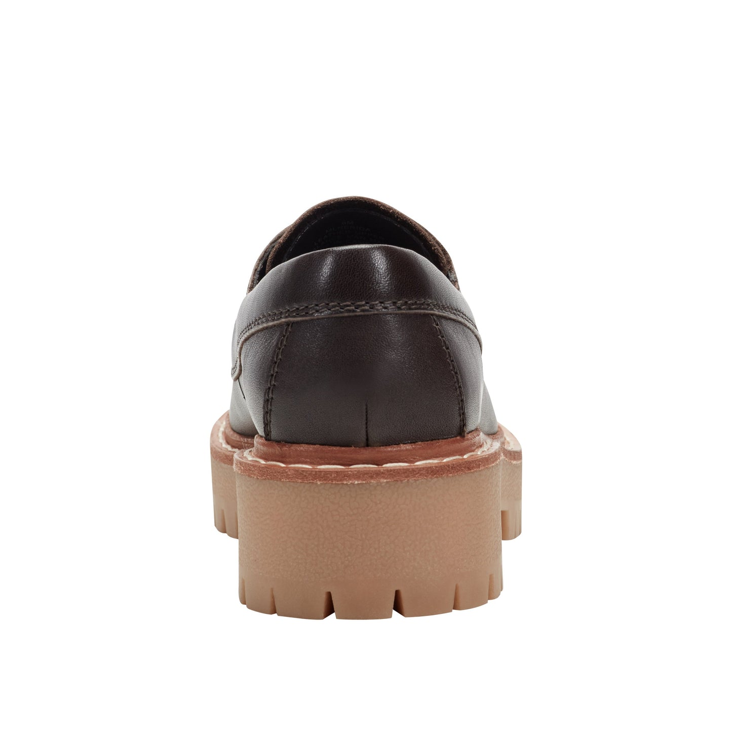 Marc Fisher Nerida Lug Sole Leather Loafer - Dark Brown Leather