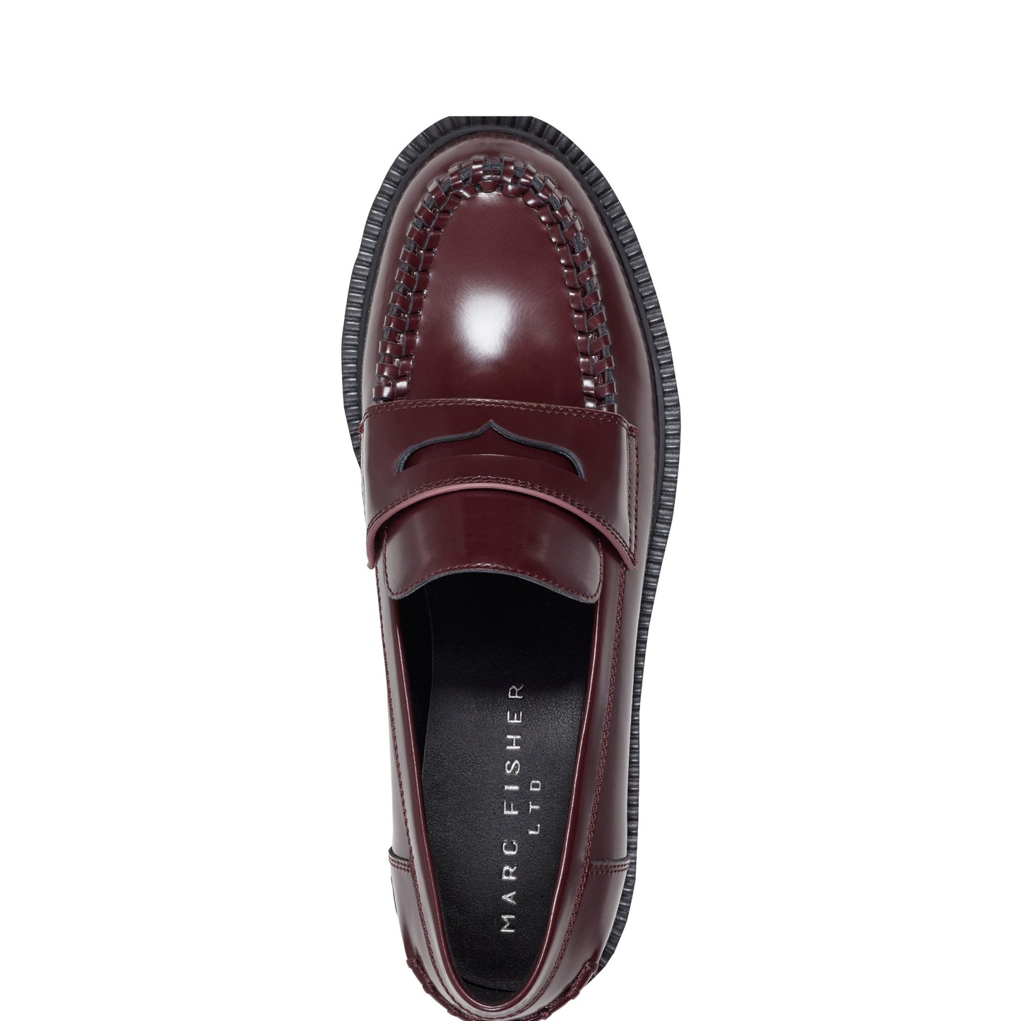 Marc Fisher Dagman Casual Leather Loafer - Dark Red Leather