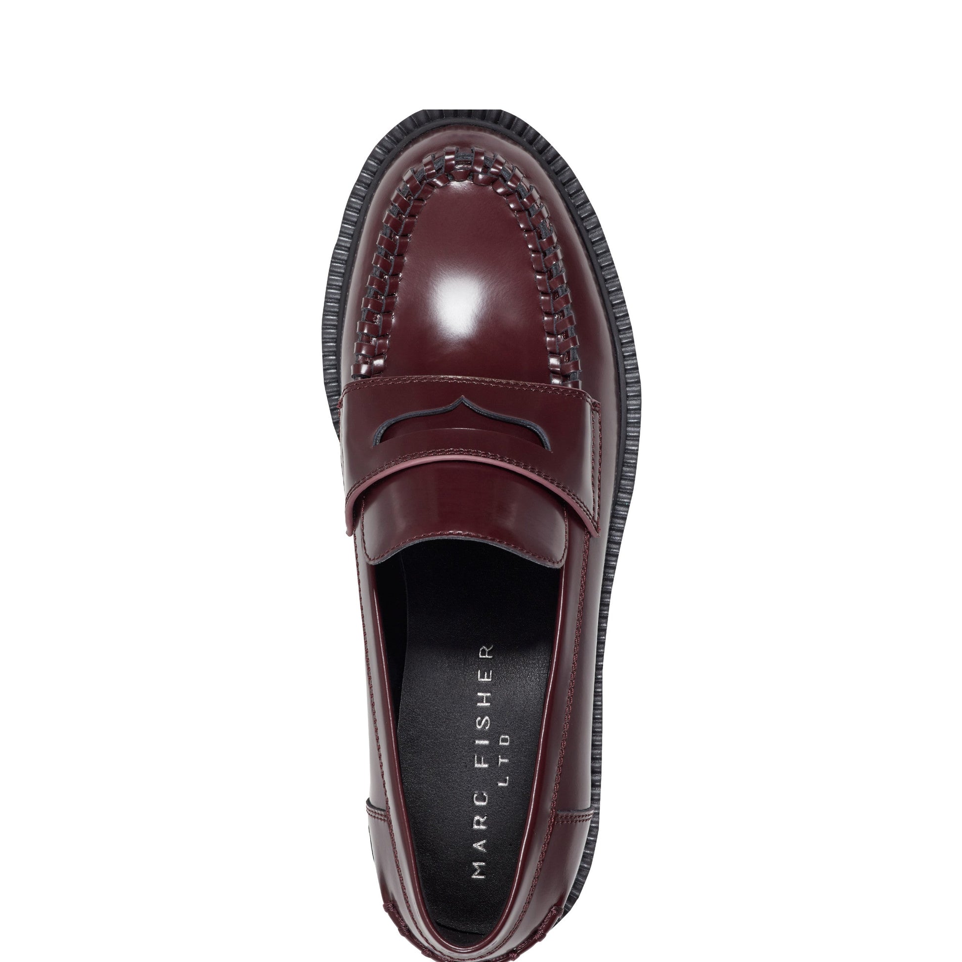 Marc Fisher Dagman Casual Leather Loafer - Dark Red Leather