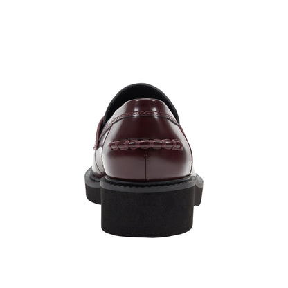Marc Fisher Dagman Casual Leather Loafer - Dark Red Leather