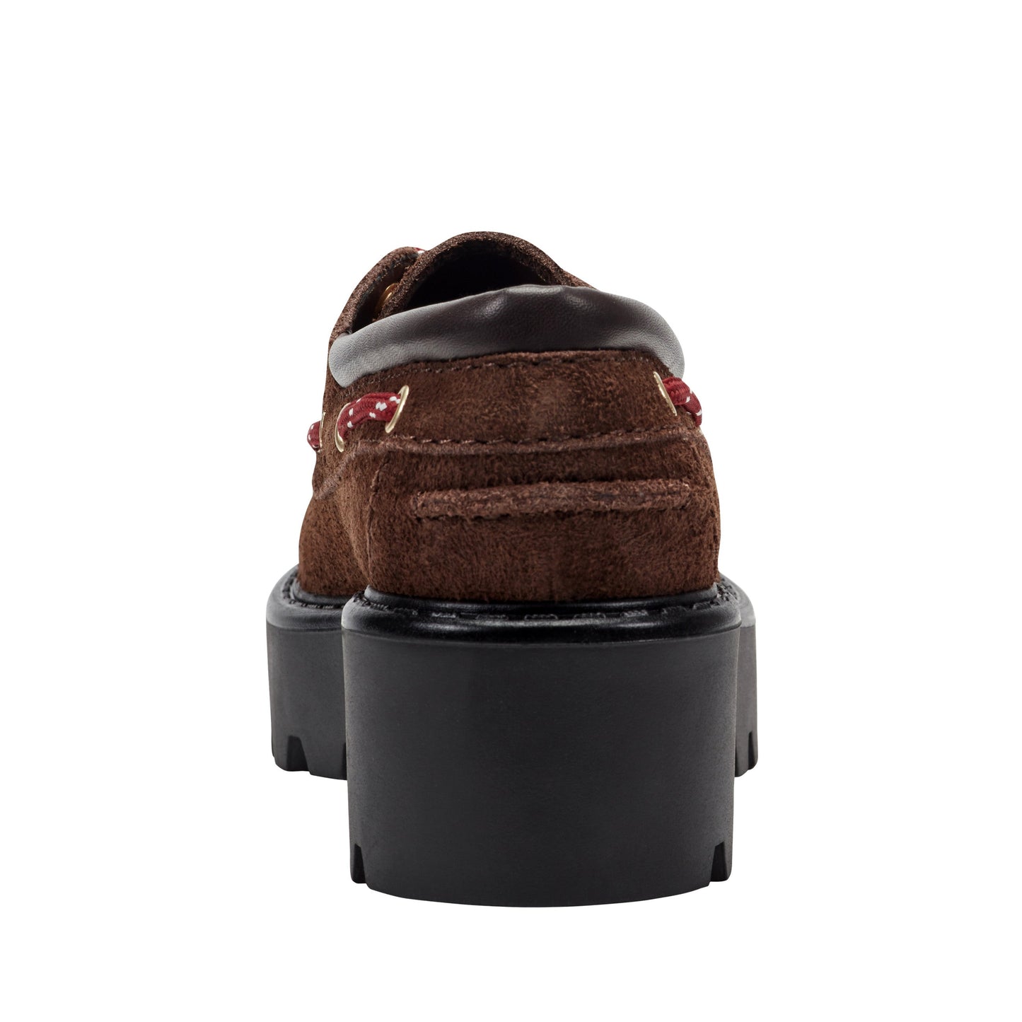 Marc Fisher Peyten Leather Lug Sole Loafer - Dark Brown Suede