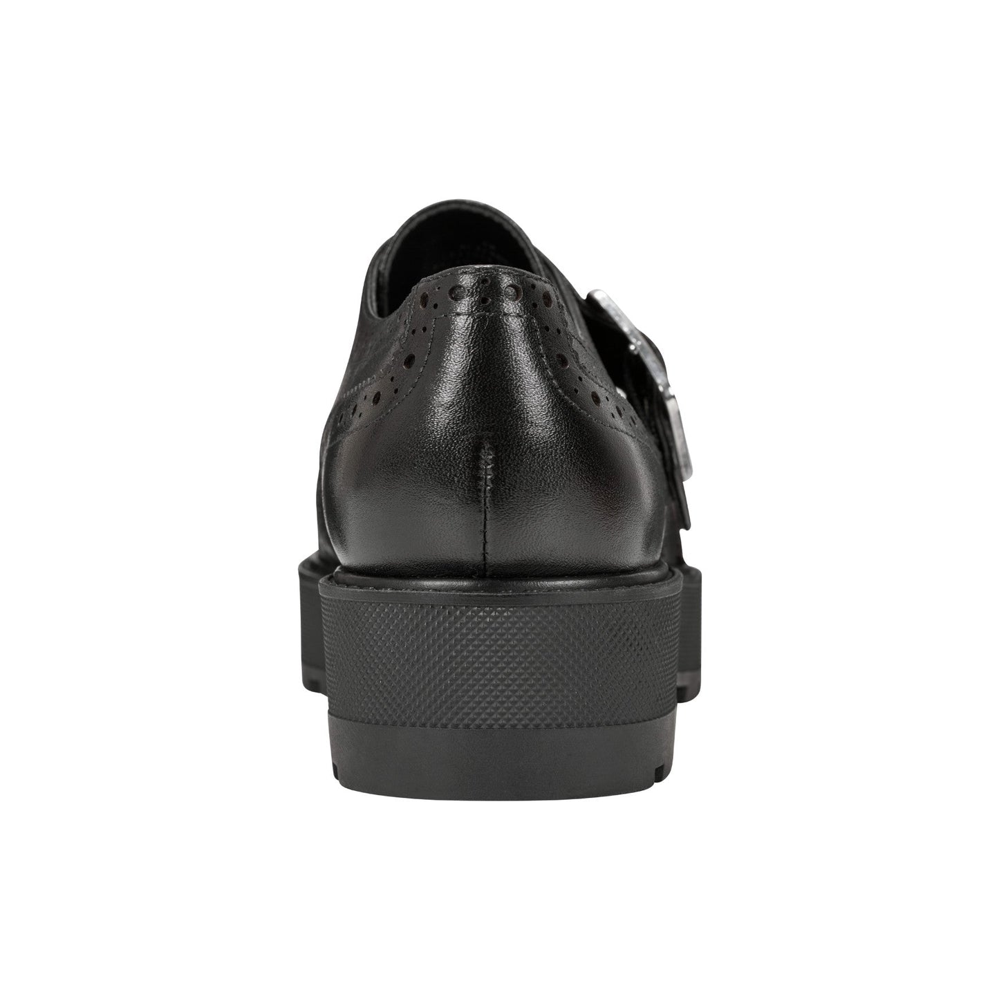 Marc Fisher Remona Leather Monk Strap Loafer - Black Leather