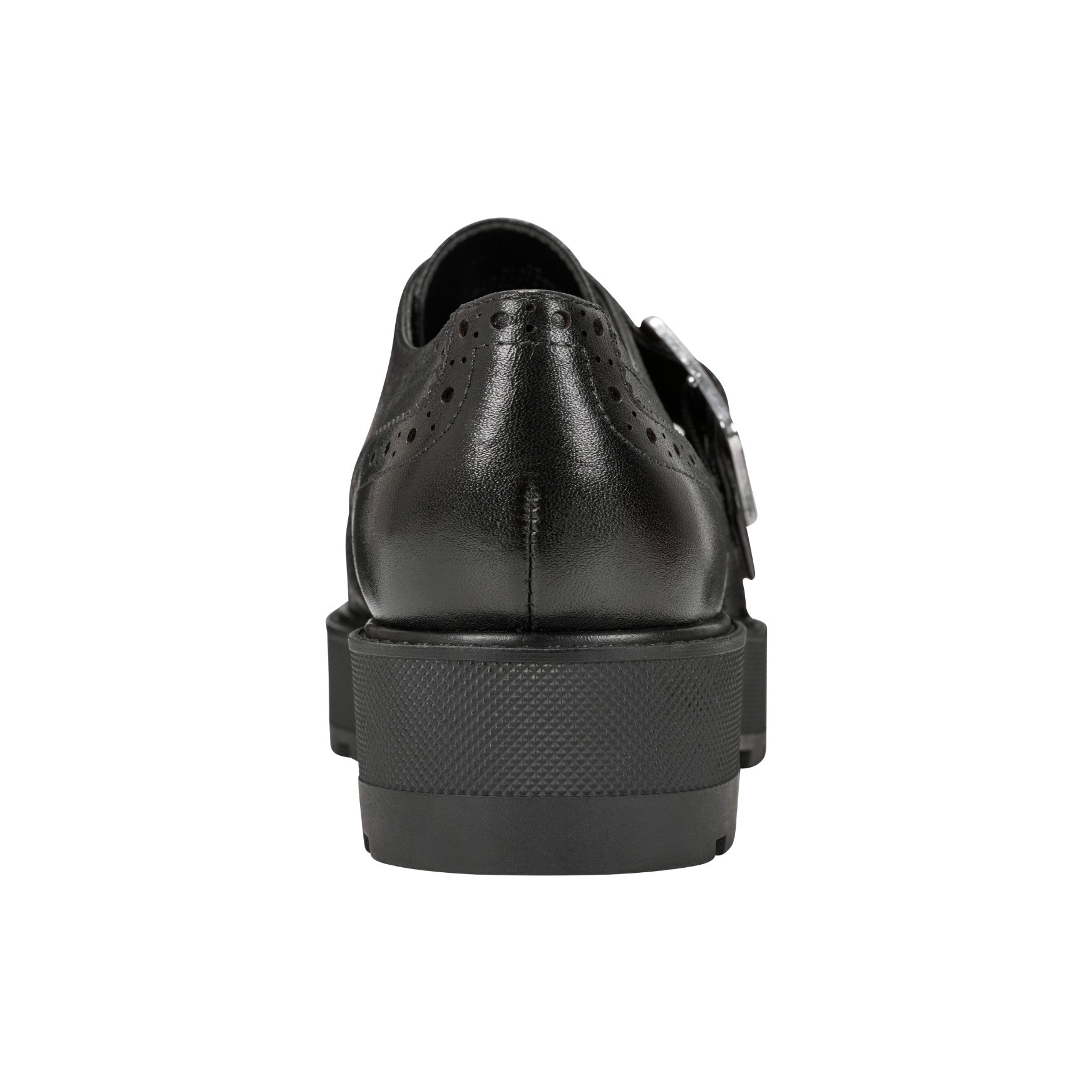 Marc Fisher Remona Leather Monk Strap Loafer - Black Leather