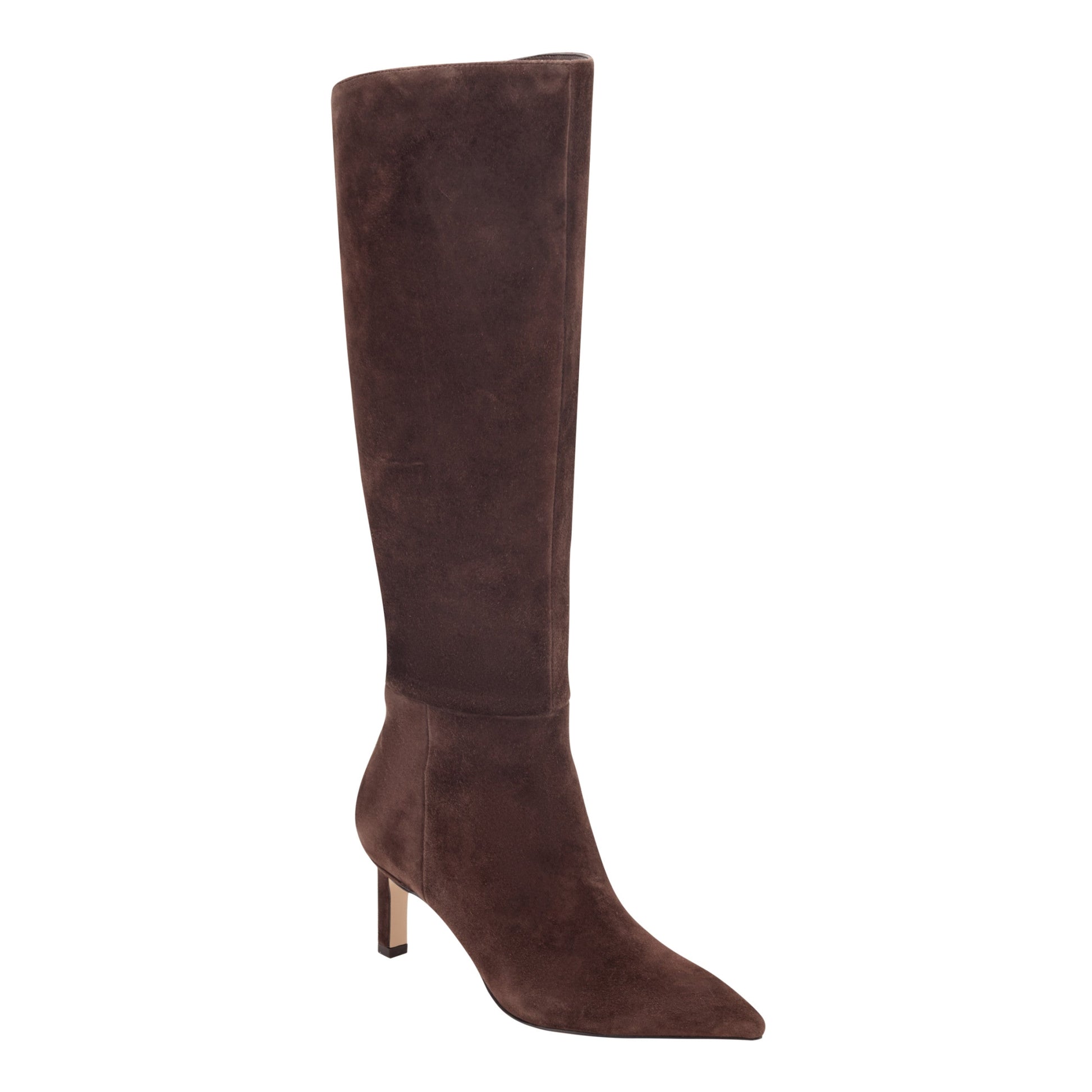 Marc Fisher Esmee Leather Boot - Dark Brown Suede