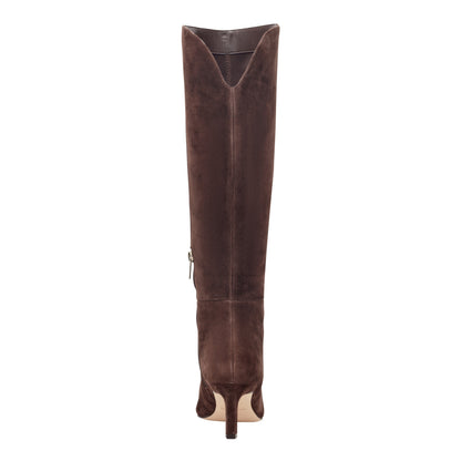 Marc Fisher Esmee Leather Boot - Dark Brown Suede