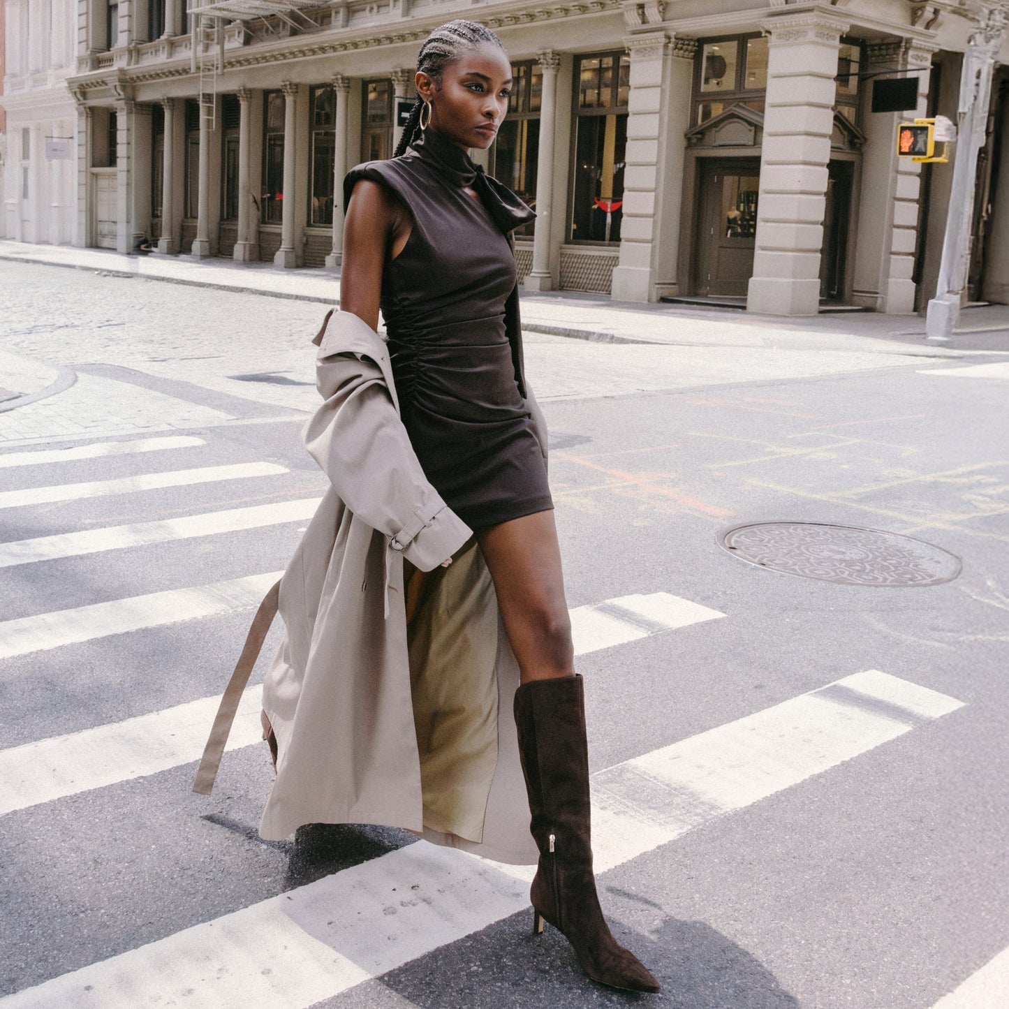 Marc Fisher Esmee Leather Boot - Black Suede